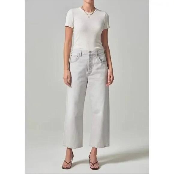 Citizens of Humanity Gaucho Vintage Wide Leg Jeans in Comet (Gray) Size 25